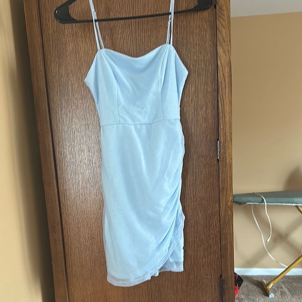 Princess Polly sparkly new light blue dress US size 0 brand new w/tags